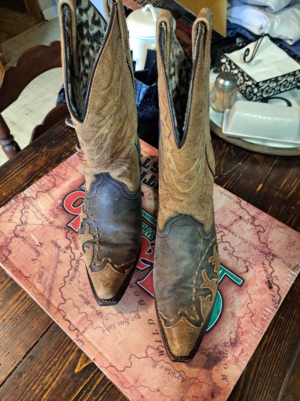 Laredo - Western Women's Cowboy Boots in Brown and Dark Brown